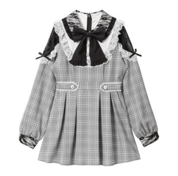 量産型/参戦服/推し活 レースミニワンピース