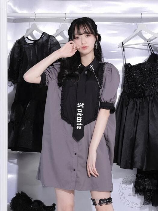 量産型/参戦服/推し活 レースネクタイワンピース