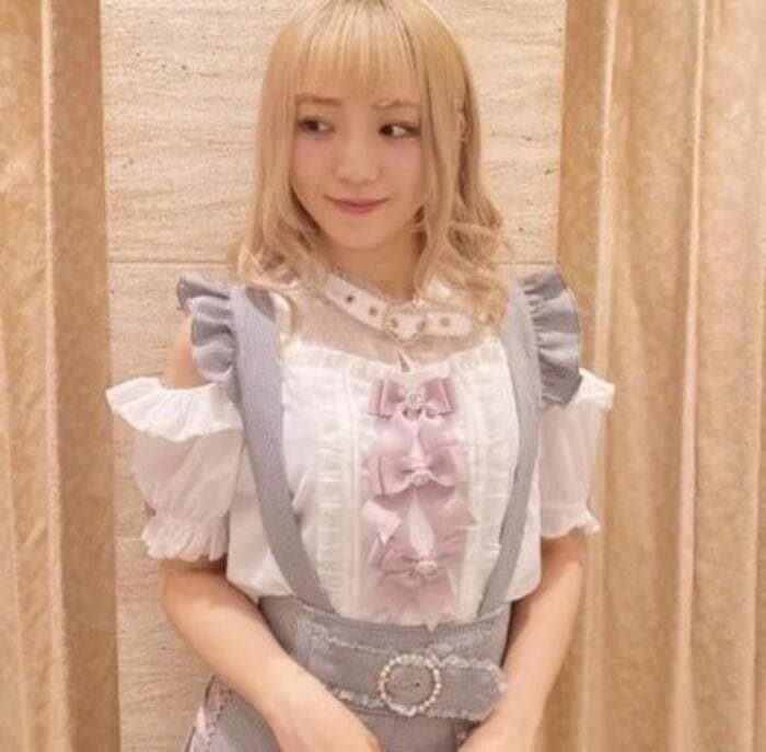 量産型/参戦服/推し活 リボンたっぷり!透け感が可愛いワンピース