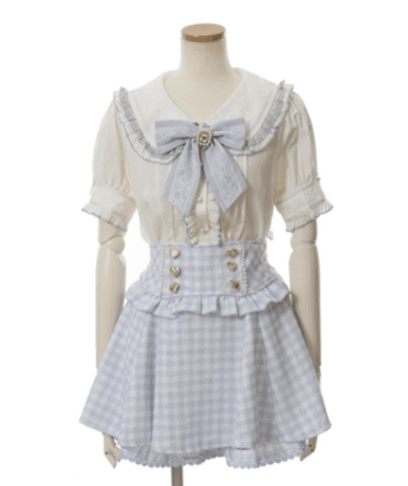 量産型/参戦服/推し活 セーラー服っぽい!甘めガーリージャンパースカート