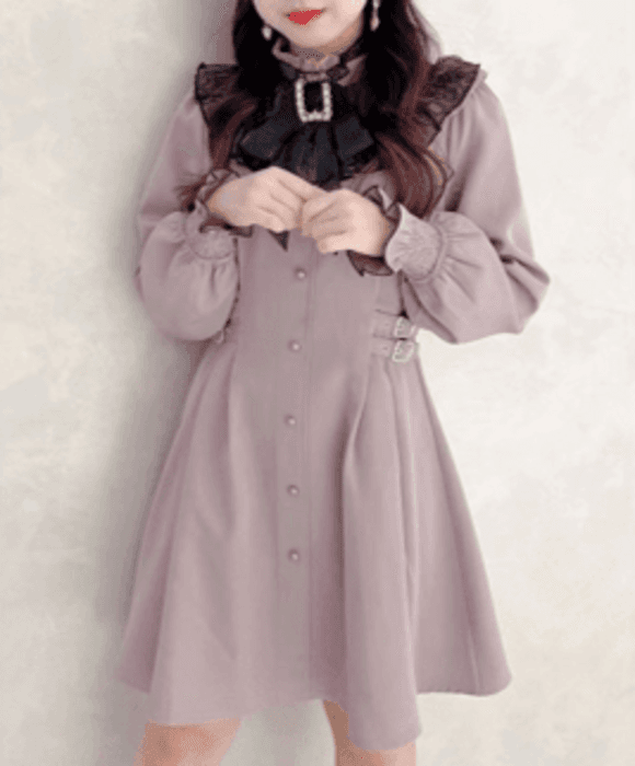 量産型/参戦服/推し活 ワンピース レース襟