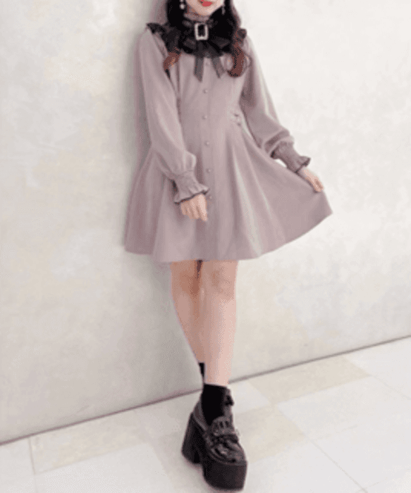 量産型/参戦服/推し活 ワンピース レース襟