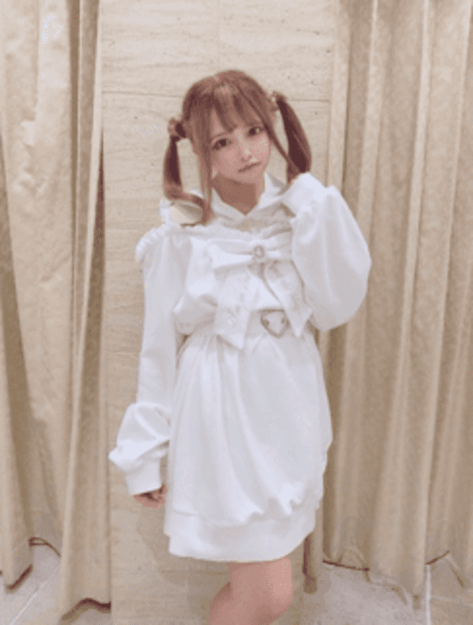 量産型/参戦服/推し活 パーカーワンピースハート 付きベルト