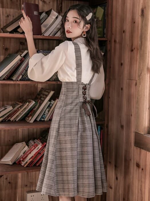 量産型/参戦服/推し活 チェック柄ワンピース