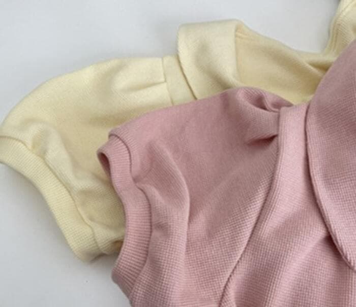 量産型/参戦服/推し活 胸元のワンポイントがかわいい!丈短めワンピース