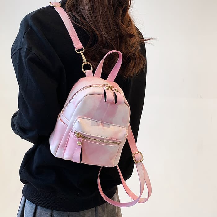 量産型/参戦服/推し活 マーブル柄の小さめリュック