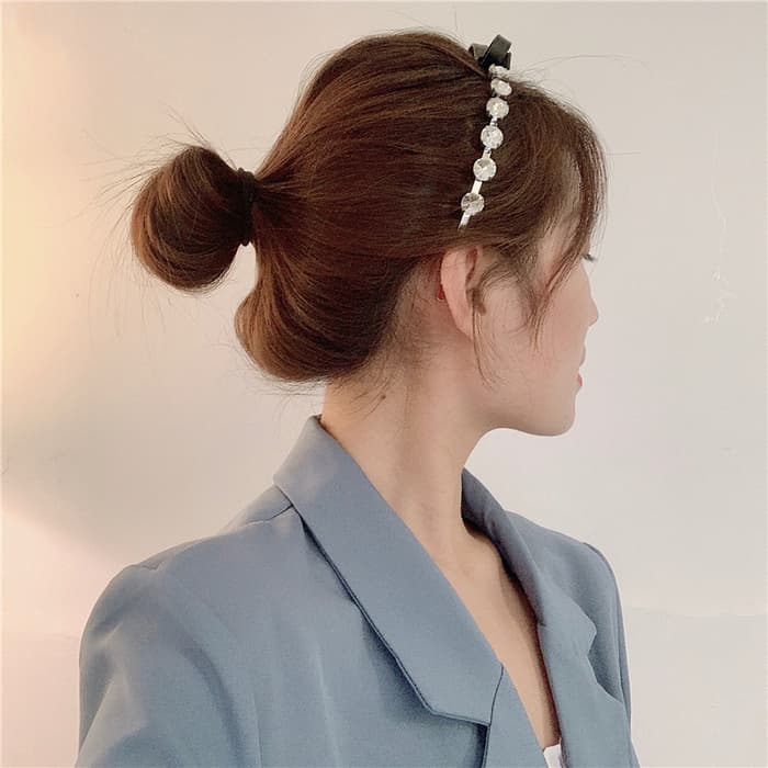 量産型/参戦服/推し活 ビジュー&リボンがアクセントカチューシャ
