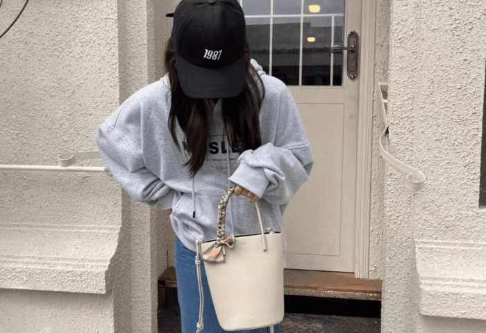 量産型/参戦服/推し活 スカーフがアクセントのハンドバッグ