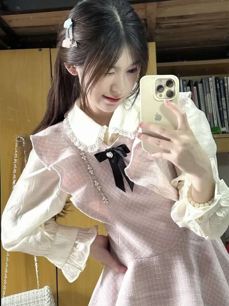 量産型/参戦服/推し活 フリルスリーブのワンピースセット
