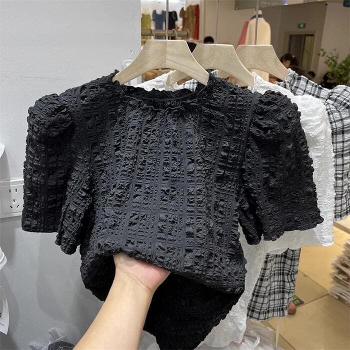 量産型/参戦服/推し活 もこもこ感が可愛い!エンボス加工Tシャツ