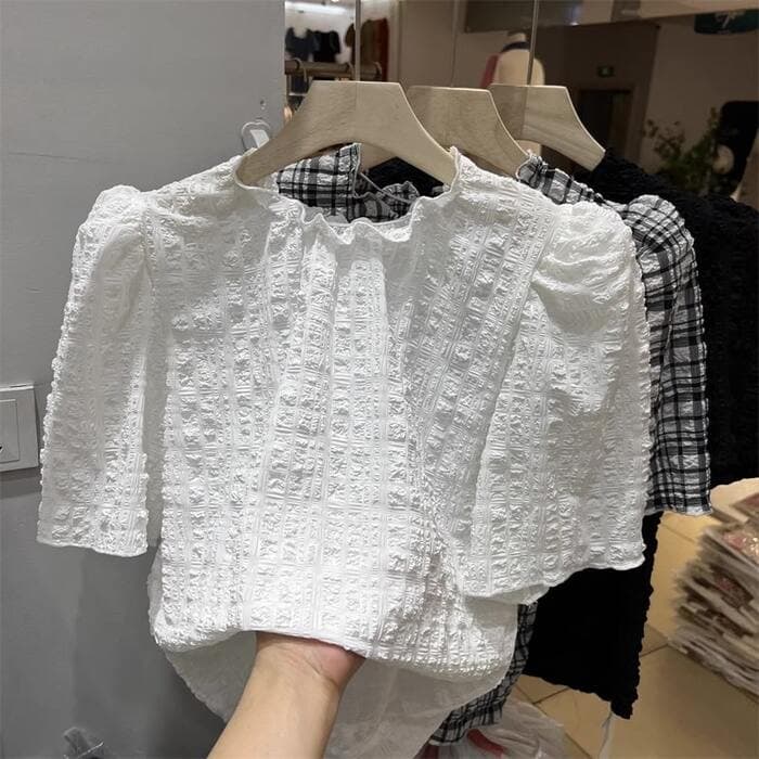 量産型/参戦服/推し活 もこもこ感が可愛い!エンボス加工Tシャツ