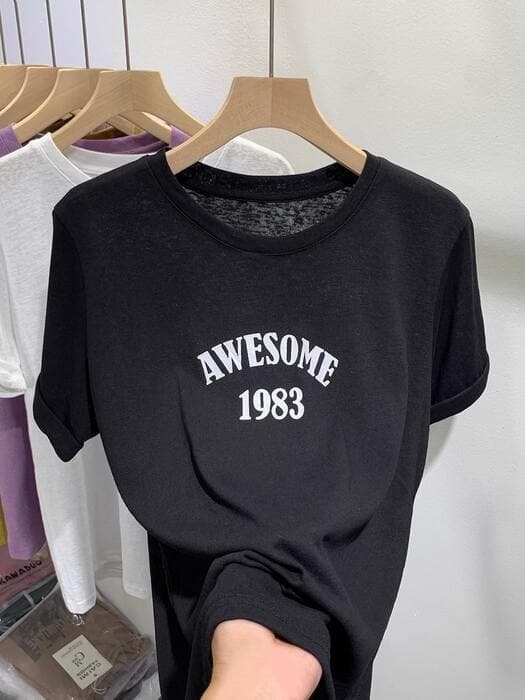 量産型/参戦服/推し活 薄手素材が着やすい!シンプルロゴTシャツ