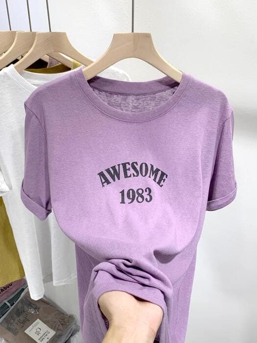 量産型/参戦服/推し活 薄手素材が着やすい!シンプルロゴTシャツ
