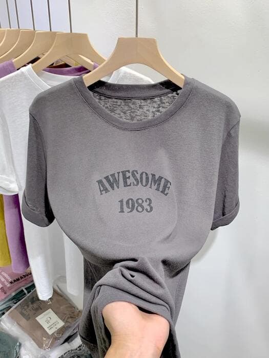 量産型/参戦服/推し活 薄手素材が着やすい!シンプルロゴTシャツ