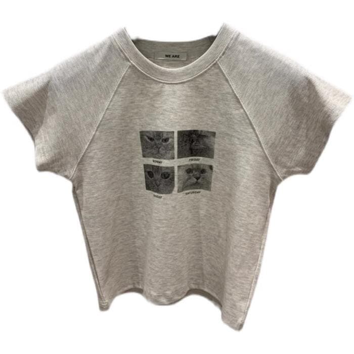 量産型/参戦服/推し活 猫グラフィックTシャツ