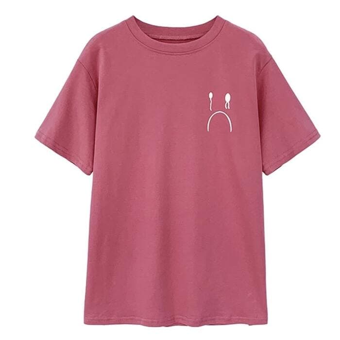 量産型/参戦服/推し活
韓国っぽい泣き顔マークが
キュートなシンプルTシャツ