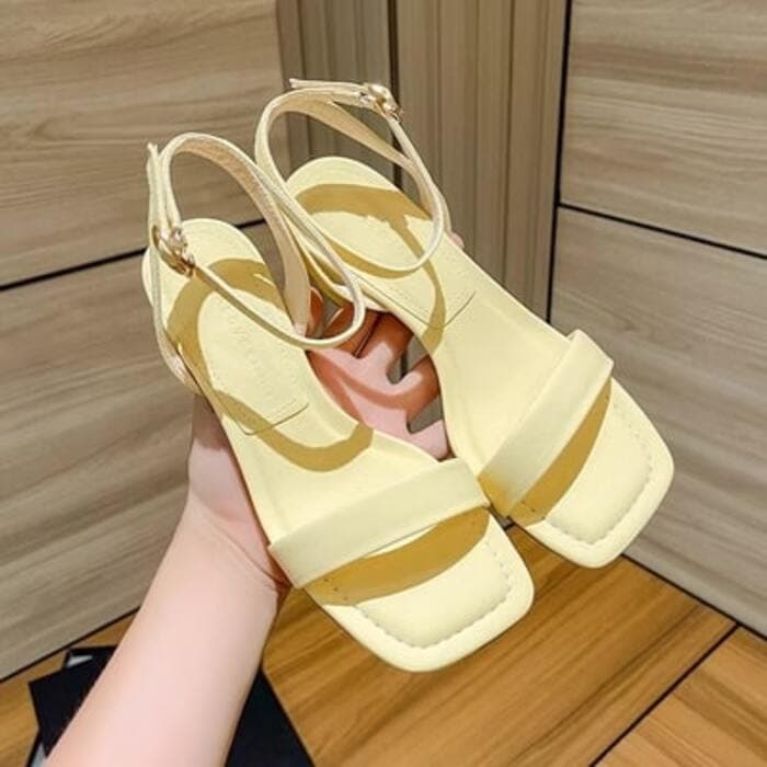量産型/参戦服/推し活 シンプルストラップミュールサンダル