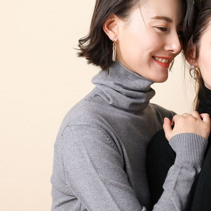 量産型/参戦服/推し活 推しカラーハイネックニット