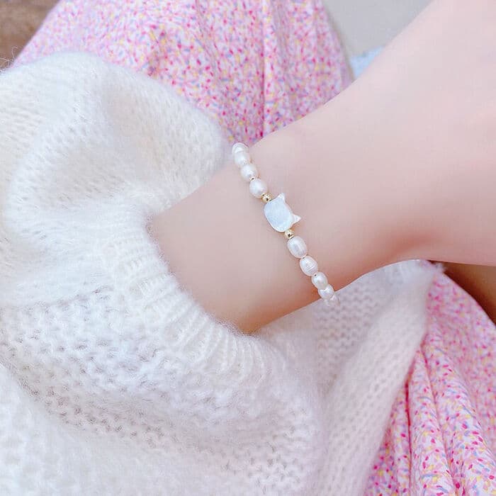 量産型/参戦服/推し活 アニマルモチーフパールブレスレット