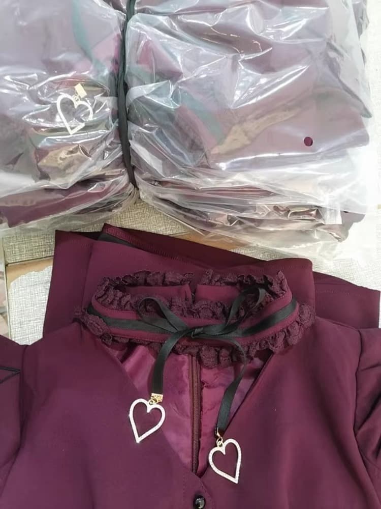 量産型/参戦服/推し活 ファンシーレースミニワンピース