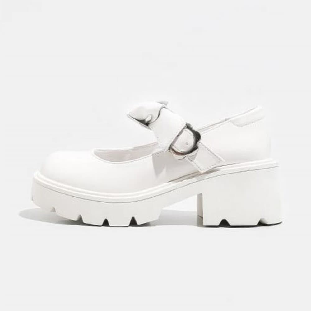 量産型/参戦服/推し活 リボン付き厚底パンプス