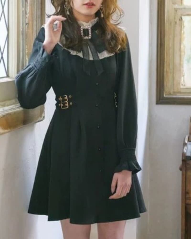 量産型/参戦服/推し活 ワンピース レース襟