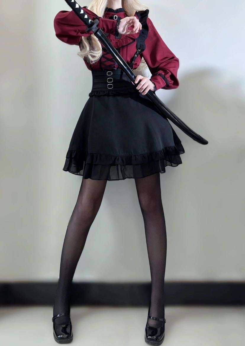 量産型/参戦服/推し活 メイド風なゴシックワンピース