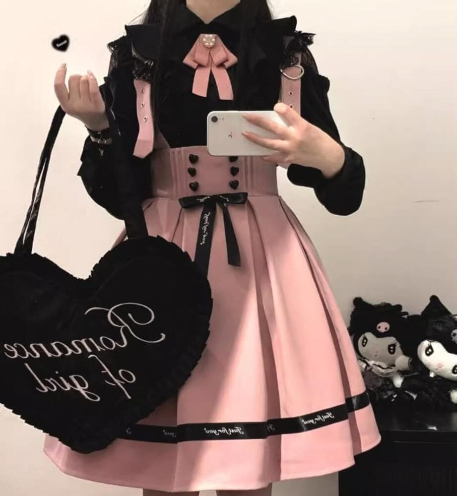 量産型/参戦服/推し活 リボンが特徴的!肩の透け感がかわいいブラウス