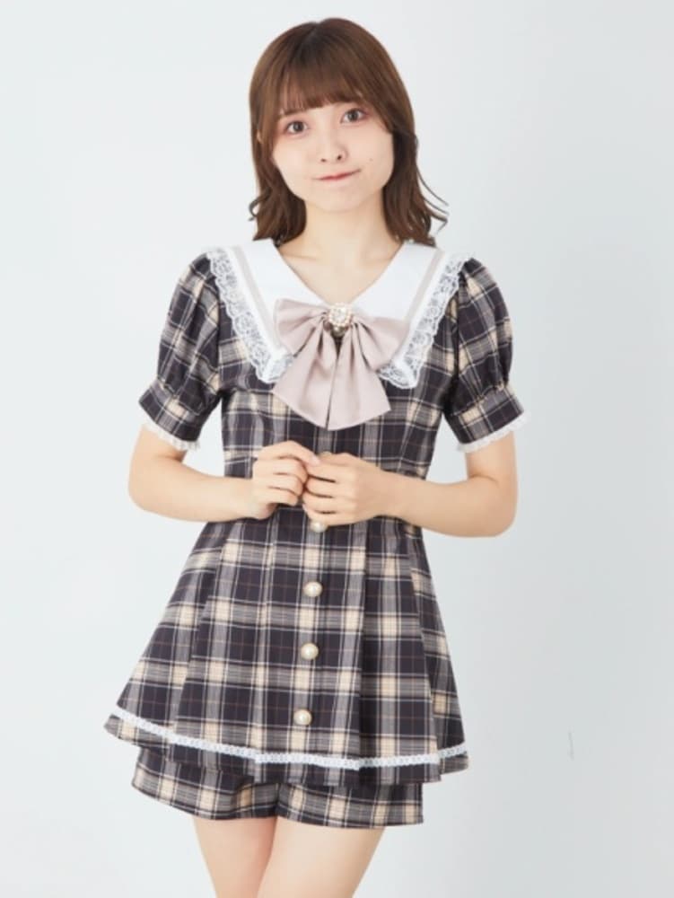 量産型/参戦服/推し活 襟付き制服風ワンピースセットアップ