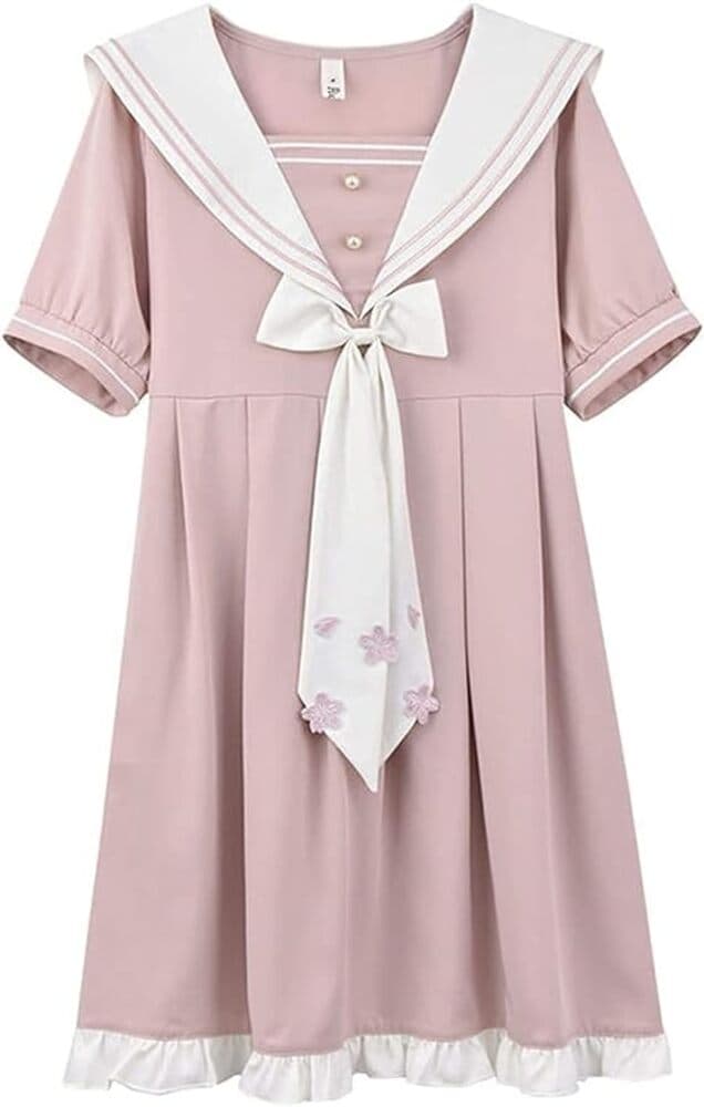 量産型/参戦服/推し活 セーラー服風フリルワンピース