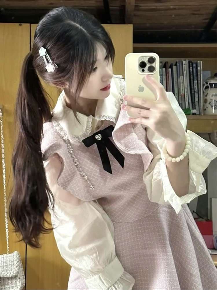 量産型/参戦服/推し活 フリルスリーブのワンピースセット