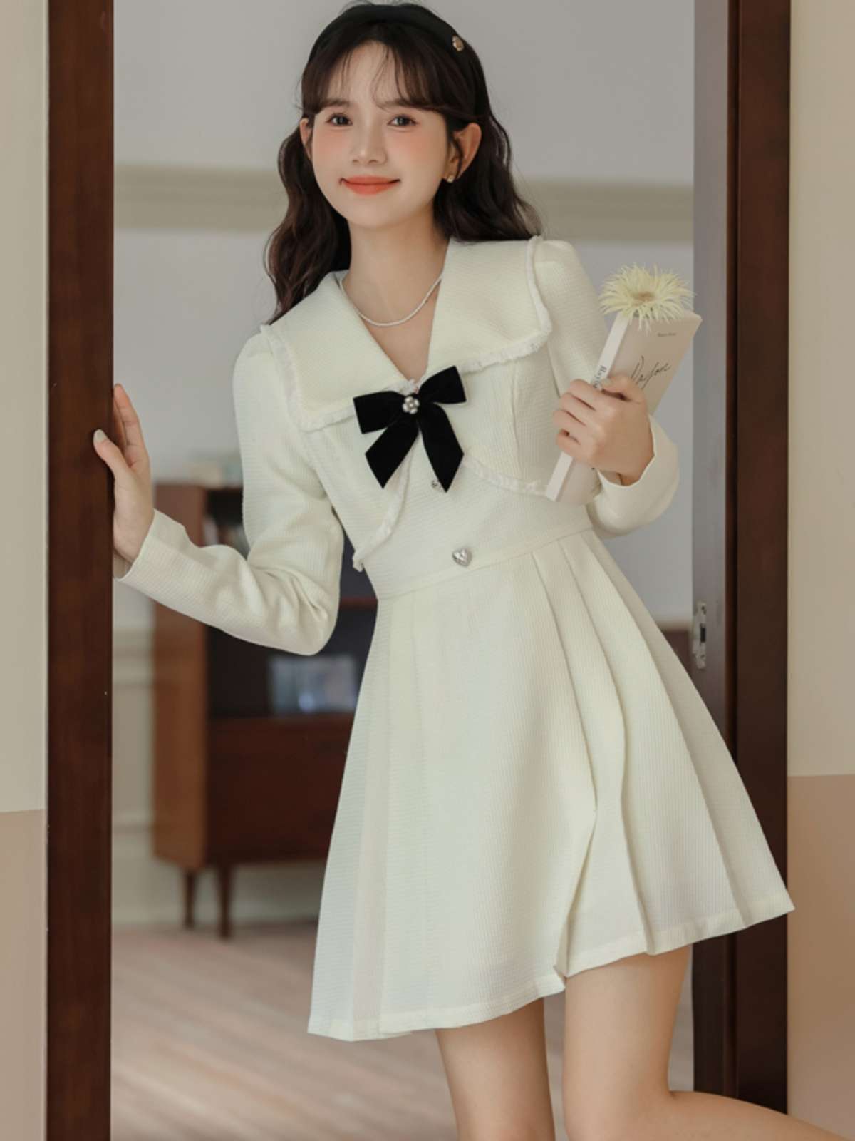 量産型/参戦服/推し活 セーラー風リボンワンピース