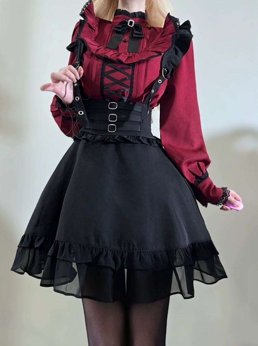 量産型/参戦服/推し活 メイド風なゴシックワンピース