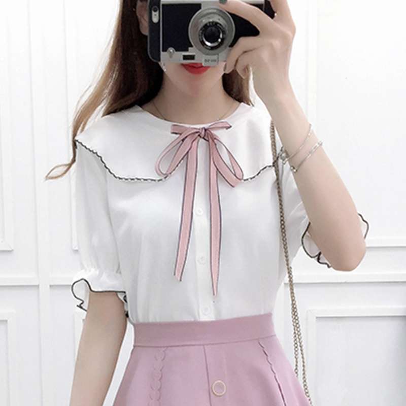 量産型/参戦服/推し活 セーラー風チュニックとミニ丈スカートのセットアップ