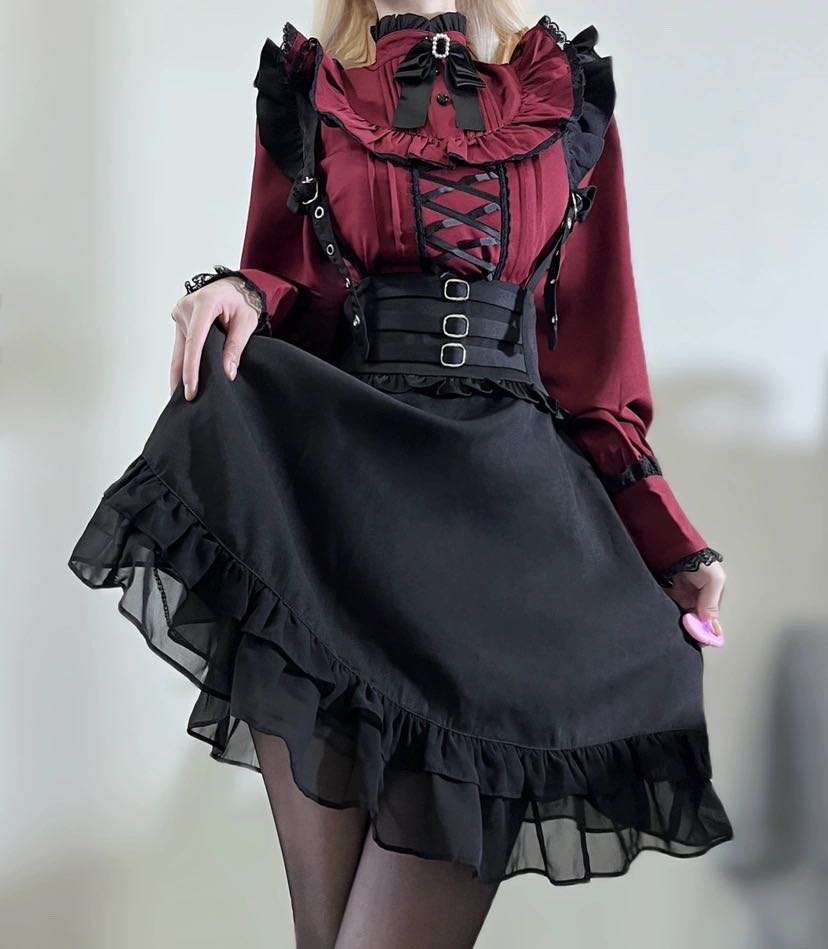 量産型/参戦服/推し活 メイド風なゴシックワンピース
