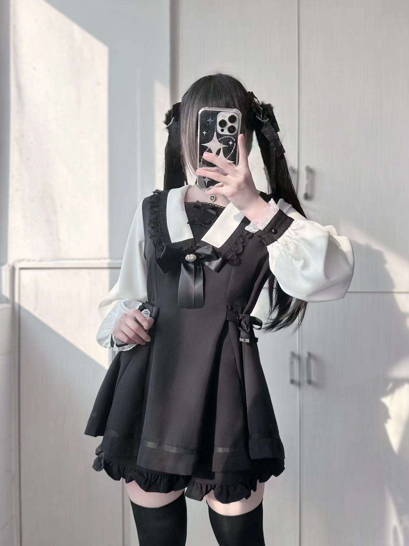 量産型/参戦服/推し活 モダン風ゴシックワンピース
