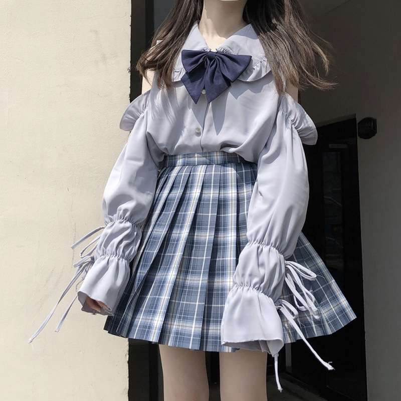量産型/参戦服/推し活 セーラー風肩出しセットアップ
