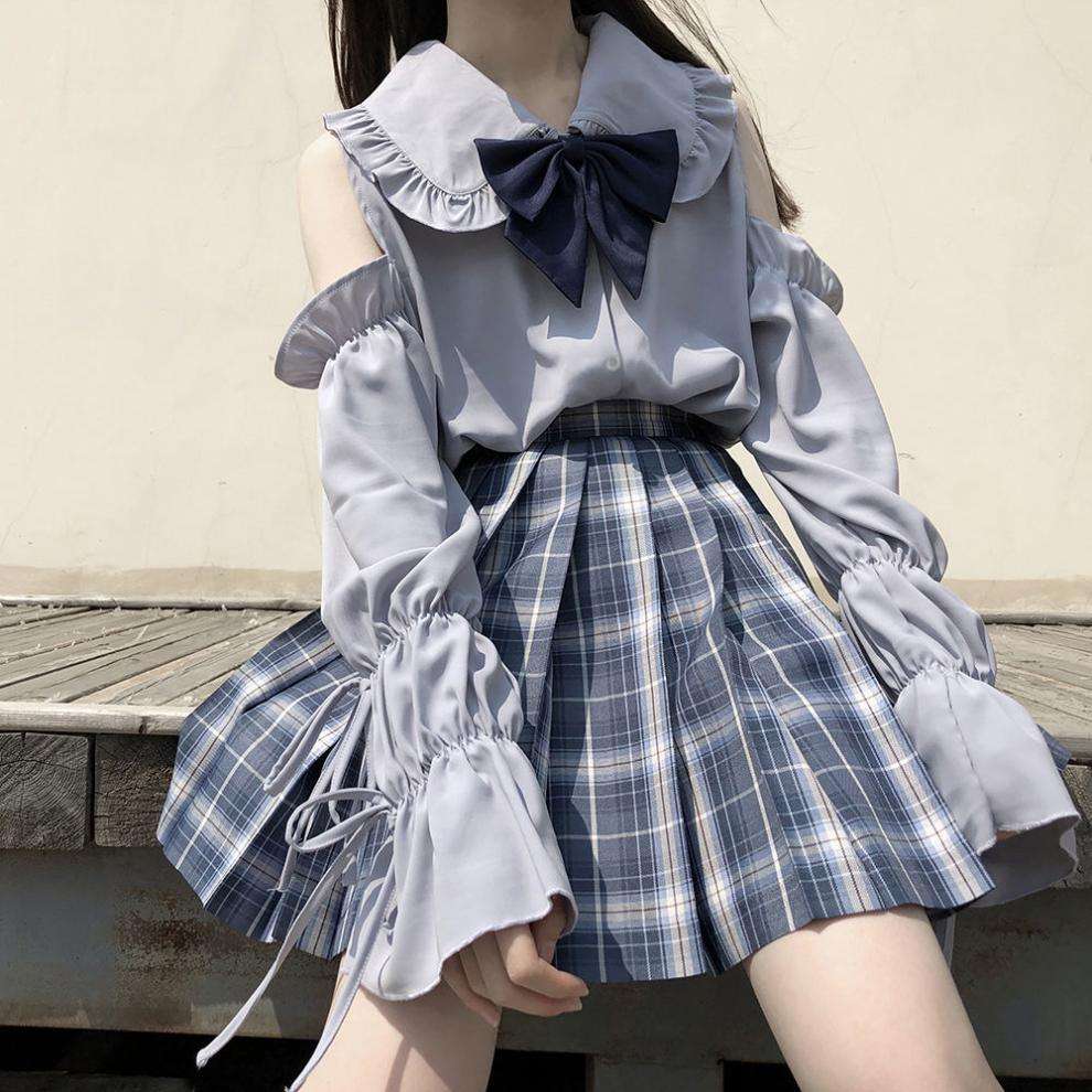 量産型/参戦服/推し活 セーラー風肩出しセットアップ