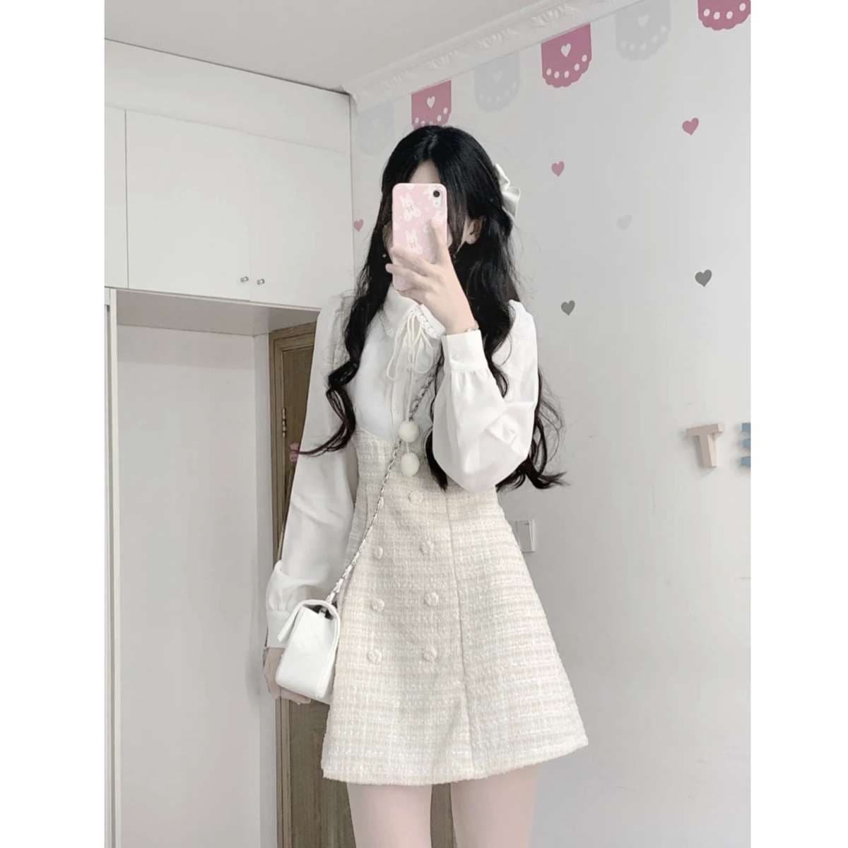 量産型/参戦服/推し活 クラシックなツイードセットアップ