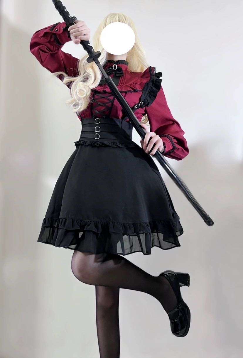 量産型/参戦服/推し活 メイド風なゴシックワンピース