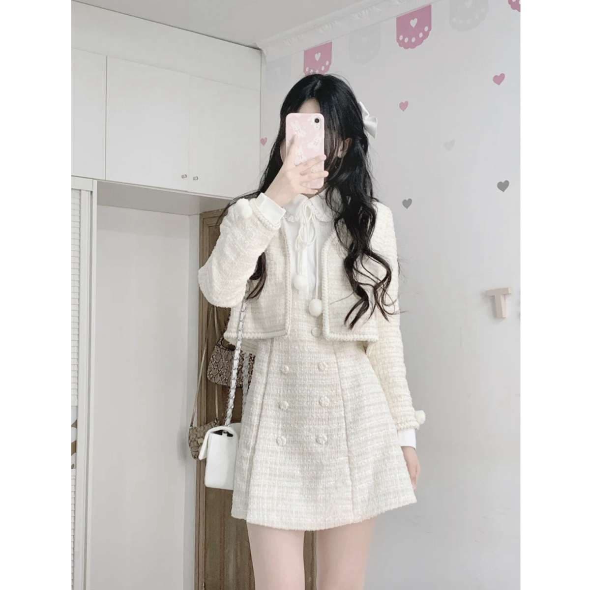 量産型/参戦服/推し活 クラシックなツイードセットアップ