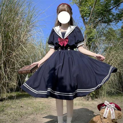量産型/参戦服/推し活 パフスリーブ ロングスカートワンピース