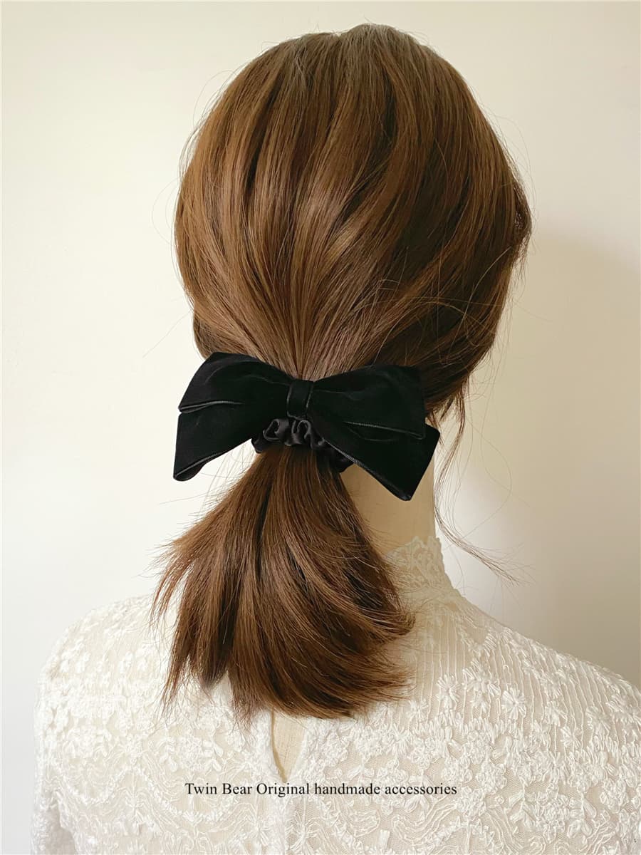 量産型/参戦服/推し活 黒色のリボンが可愛い♡ヘアゴム